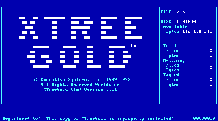 XTreeGold 3.01 - Splash